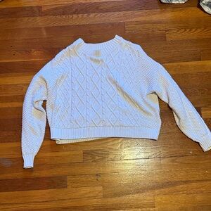 Hollister Cream Cable Knit Sweater